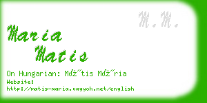 maria matis business card